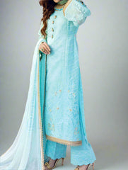 Ainaa – Embroidered Silk Net Unstitched 3Pc Suit