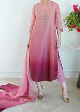 Grace W696- Digital Printed 3pc Silk dress With Digital Printed Silk Dupatta.