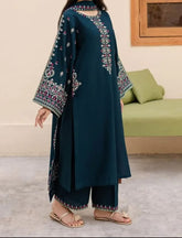 Grace W758 - Embroidered 3pc Marina Dress With Embroidered Chiffon Dupatta.
