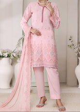 ROSY MIST – EMBROIDERED CHIKANKARI LAWN UNSTITCHED 3PC SUIT.