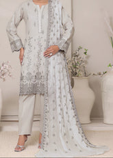 MOONLiGHT GLOW – EMBROIDERED CHIKANKARI LAWN UNSTITCHED 3PC SUIT.