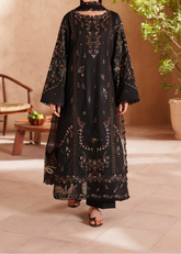 Grace Z-(S1468) - Stitched Embroidered 3pc Lawn Dress With Embroidered Chiffon Dupatta.
