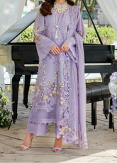 Grace Z-(S1516) - Stitched Embroidered 3pc Lawn Dress With Embroidered Chiffon Dupatta.