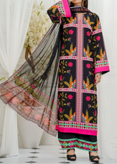 Grace W701 - Digital Printed 3pc Silk dress With Digital Printed Silk Dupatta.