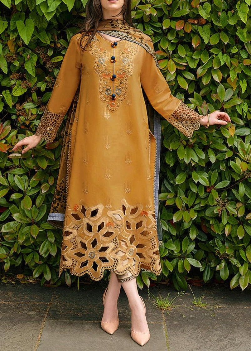Grace S1019-Embroidered 3pc Lawn dress with Printed Munar Dupatta. Katran Grace S1019-Embroidered 3pc Lawn dress with Printed Munar Dupatta. Katran