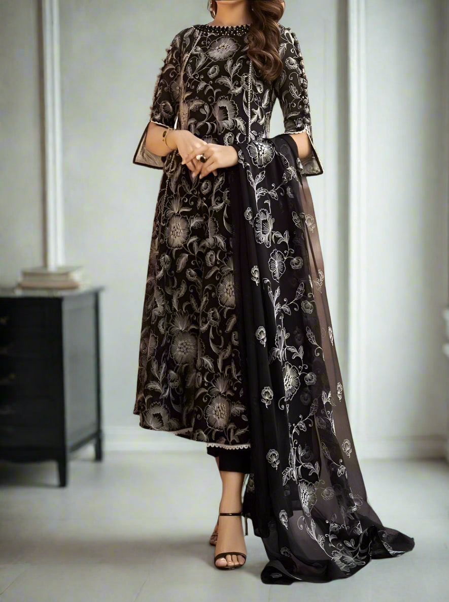 bareeze black dress Bareeze Bagh Bnl1251 Black Dress Sara Clothes