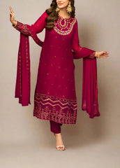 Aiza – Embroidered Chiffon Unstitched 3Pc Suit