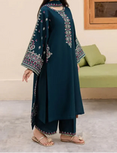 Grace Z(S1227)- Stitched Embroidered 3pc Lawn Dress With Embroidered Organza Dupatta.