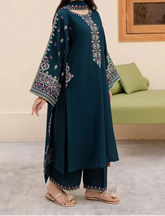 Grace Z(S1227)- Stitched Embroidered 3pc Lawn Dress With Embroidered Organza Dupatta.