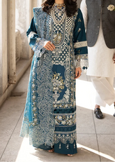 Grace S1545 - Embroidered 3pc Lawn Dress With Printed Chiffon Dupatta.