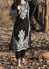 Grace W736-Embroidered 3pc Marina Dress With Embroidered Chiffon Dupatta