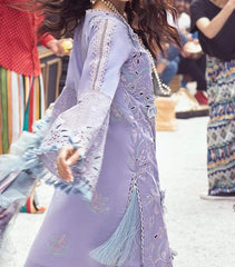 Grace S373-Shifli Heavy Embroidered in Laser cutwork & 3D flowers 3pc lawn dress with Silk dupatta.