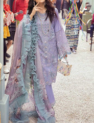 Grace S373-Shifli Heavy Embroidered in Laser cutwork & 3D flowers 3pc lawn dress with Silk dupatta.