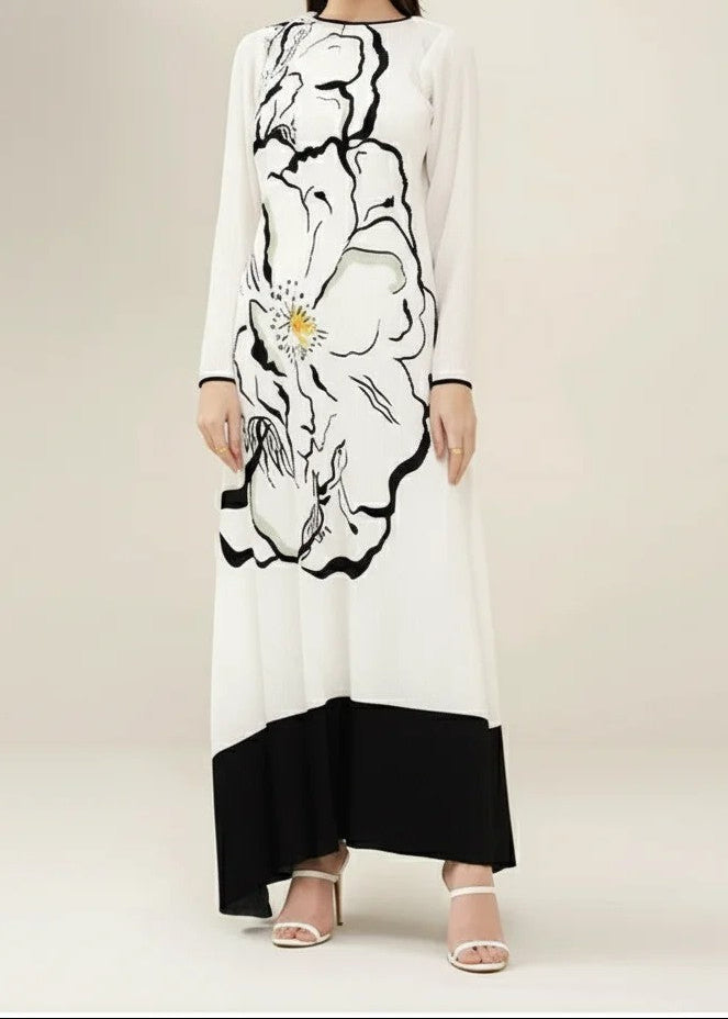 Grace W954- Digital Printed 2pc Karandi Dress.