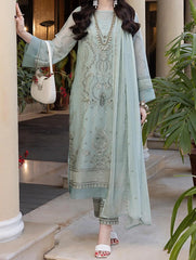Pistachio –Embroidered Chiffon Unstitched 3Pc Suit