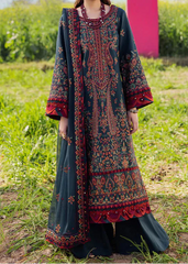 Grace S1314-Embroidered 3pc Lawn Dress With Embroidered Chiffon Dupatta.