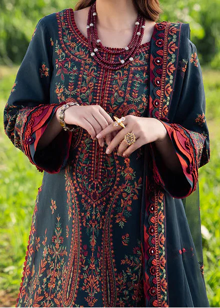 Grace S1314-Embroidered 3pc Lawn Dress With Embroidered Chiffon Dupatta.