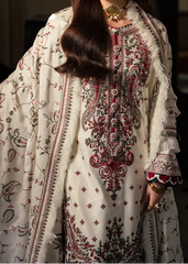 Grace W801-Embroidered 3pc Marina Dress With Embroidered Marina Shawl.