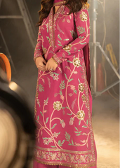 Grace W977-Embroidered 3pc Marina Dress With Dyed Chiffon Dupatta.