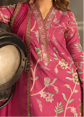 Grace W977-Embroidered 3pc Marina Dress With Dyed Chiffon Dupatta.