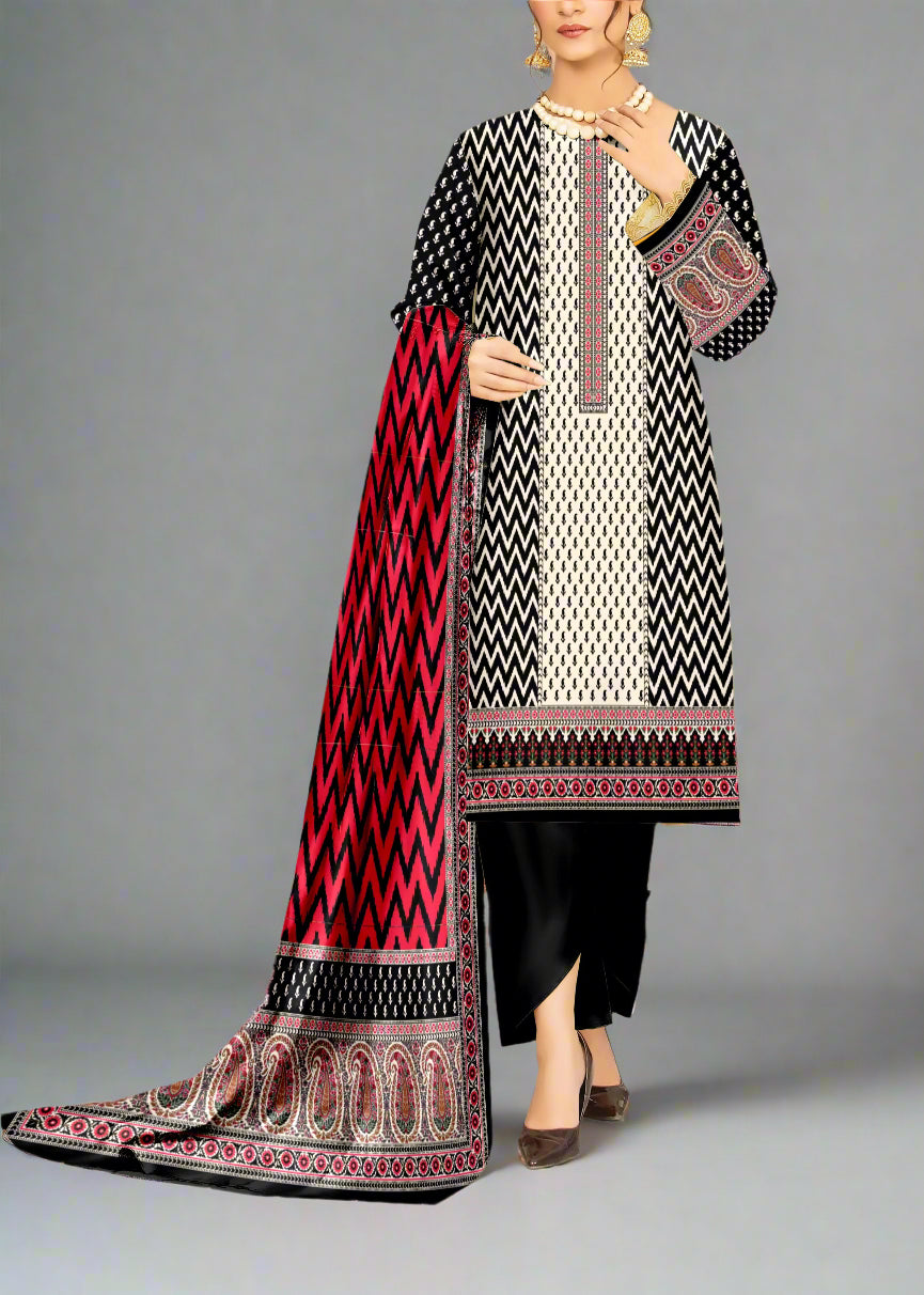 Grace S1039-Digital Printed 3pc Lawn Dress with Digital Printed Lawn Dupatta.