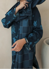 Grace W839 - Digital Printed 3pc Karandi Dress With Digital Printed Karandi Shawl.