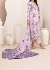Grace S1318 - Printed & Embroidered 3pc Lawn Dress With Embroidered Chiffon Dupatta.