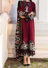 Grace W917 - Digital Printed 3pc Karandi Dress With Digital Printed Karandi Shawl.