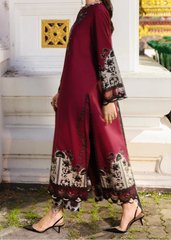 Grace W917 - Digital Printed 3pc Karandi Dress With Digital Printed Karandi Shawl.