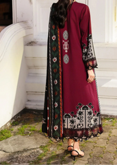 Grace W917 - Digital Printed 3pc Karandi Dress With Digital Printed Karandi Shawl.