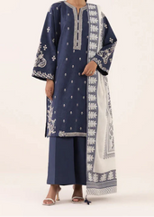 Grace W826-Embroidered 3pc Marina Dress With Printed Shawl.