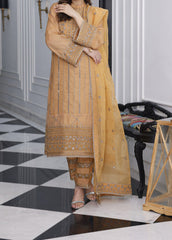 MARIGOLD– Embroidered Chiffon Unstitched 3Pc Suit.