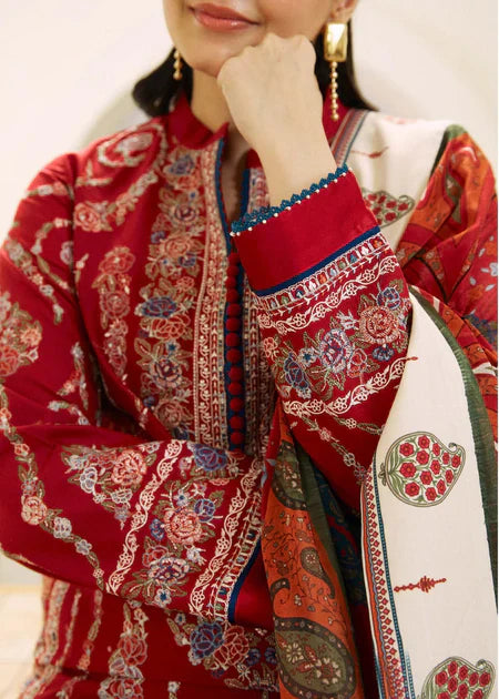 Grace S1132-Embroidered 3pc Lawn Dress With Printed Munar Dupatta.