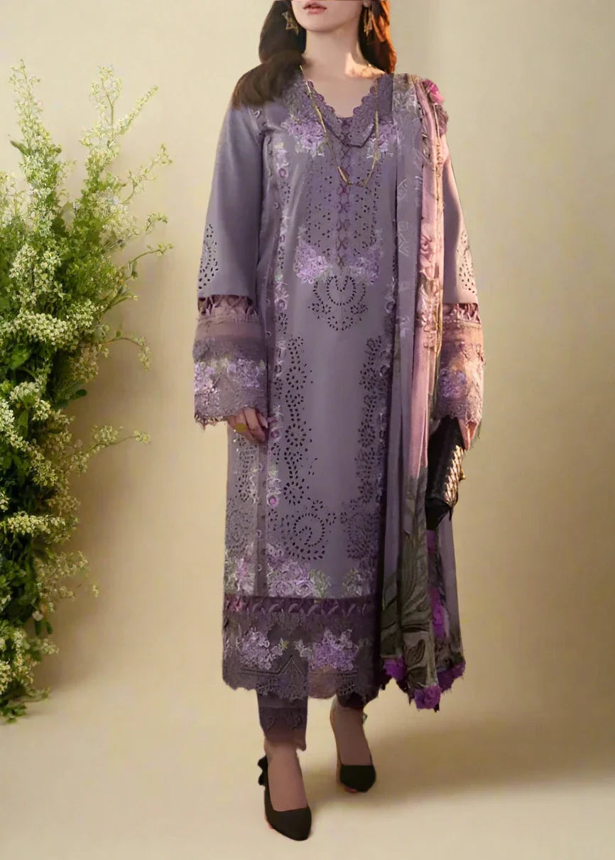 Woman wearing a patterned dress in an indoor setting