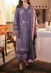 Grace S1266-Embroidered 3pc CHIKANKARI Lawn Dress With Printed Munar Dupatta.