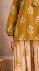 Grace Z-(W1060) - Stitched Digital Printed 2pc Silk Dress.
