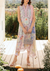 Grace S1097-Printed & Embroidered 3pc Lawn dress with Printed Chiffon Dupatta.