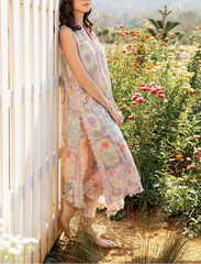 Grace S1097-Printed & Embroidered 3pc Lawn dress with Printed Chiffon Dupatta.