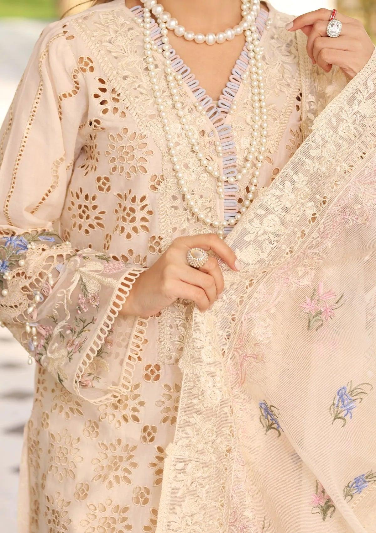 Grace S1496 - Embroidered 3pc CHIKANKARI Lawn Dress With Printed Lawn Dupatta.