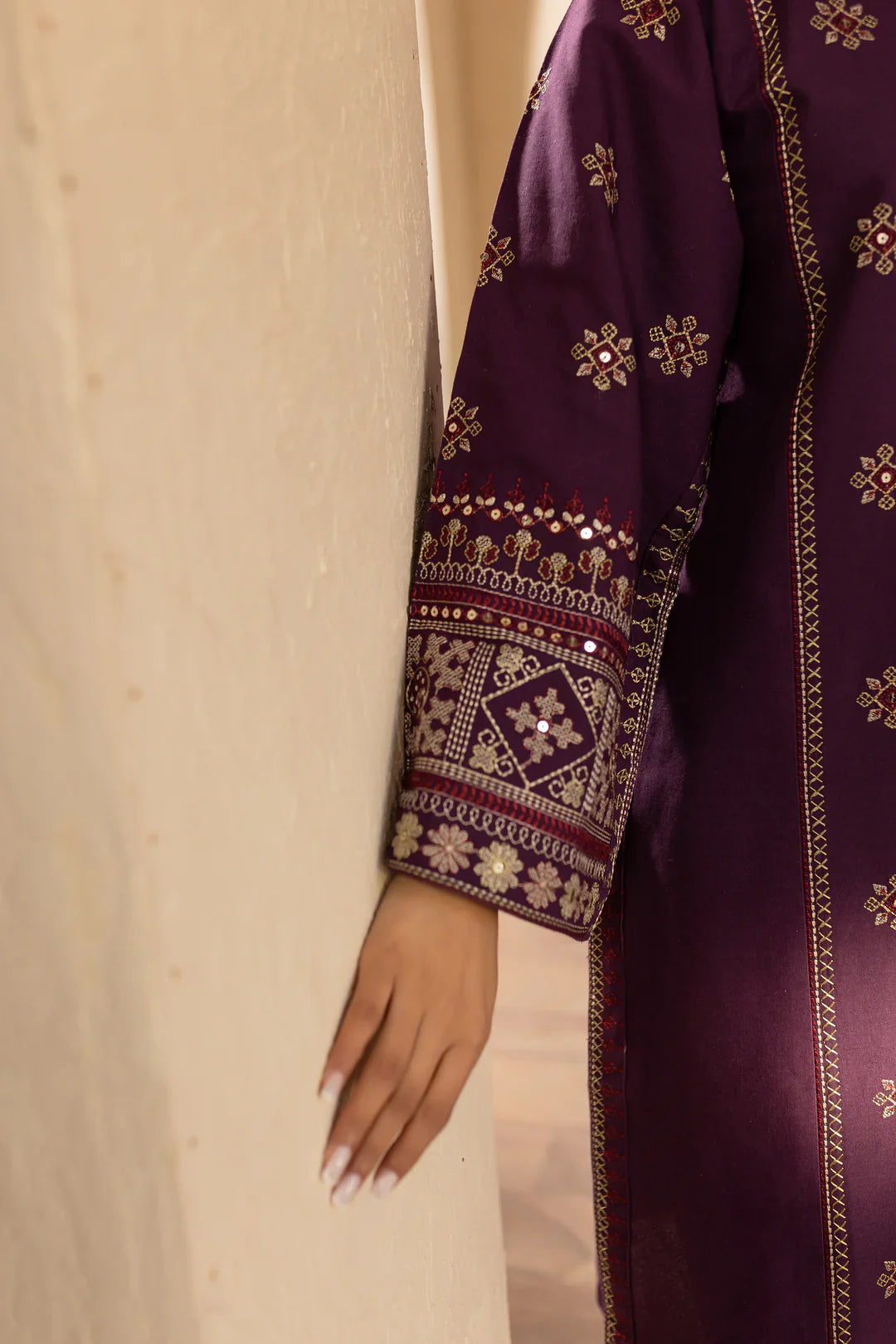 Grace S1276-Embroidered 2pc Lawn Dress