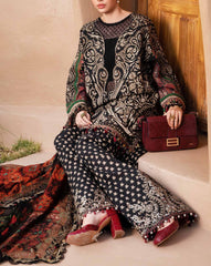 Grace S1167-Printed & Embroidered 3pc Lawn dress with Printed Chiffon Dupatta.