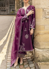 Grace S1249-Embroidered 3pc Lawn Dress With Embroidered Organza Dupatta.