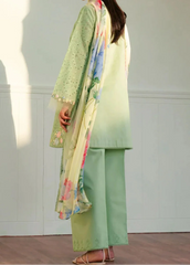 Grace S1288-Embroidered 3pc CHIKANKARI Lawn Dress With Printed Munar Dupatta.