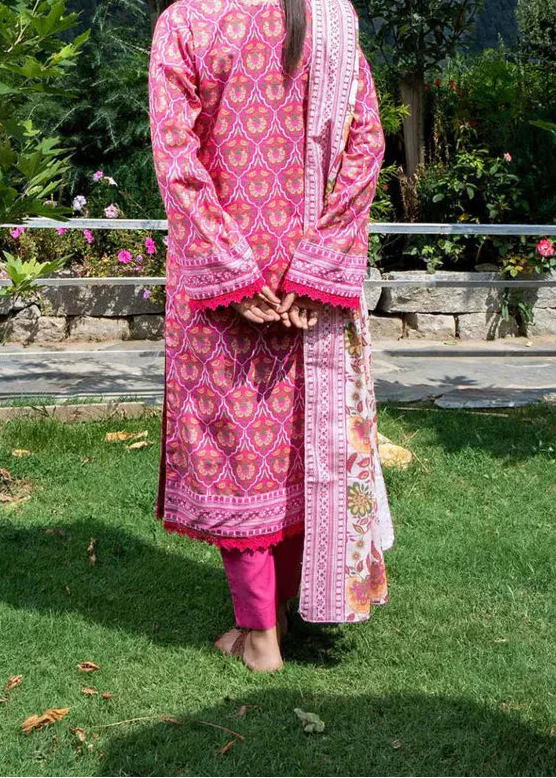 Grace W870 - Digital Printed 3pc Karandi Dress With Digital Printed Karandi Shawl.