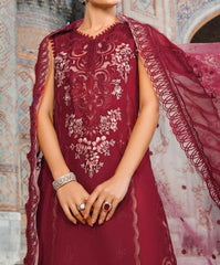 Grace S644-Embroidered 3pc chickan lawn dress with Embroidered Chiffon dupatta.