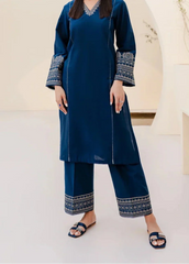 Grace Z-(W684) - Stitched Embroidered 2pc Marina dress