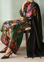 Grace W901 - Digital Printed 3pc Karandi Dress With Digital Printed Karandi Shawl.