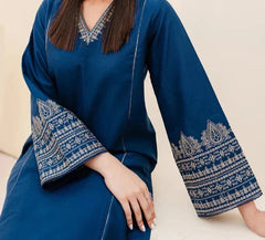 Grace Z-(W684) - Stitched Embroidered 2pc Marina dress