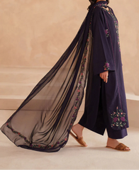 Grace S1443-Embroidered 3pc Lawn Dress With Embroidered Chiffon Dupatta.