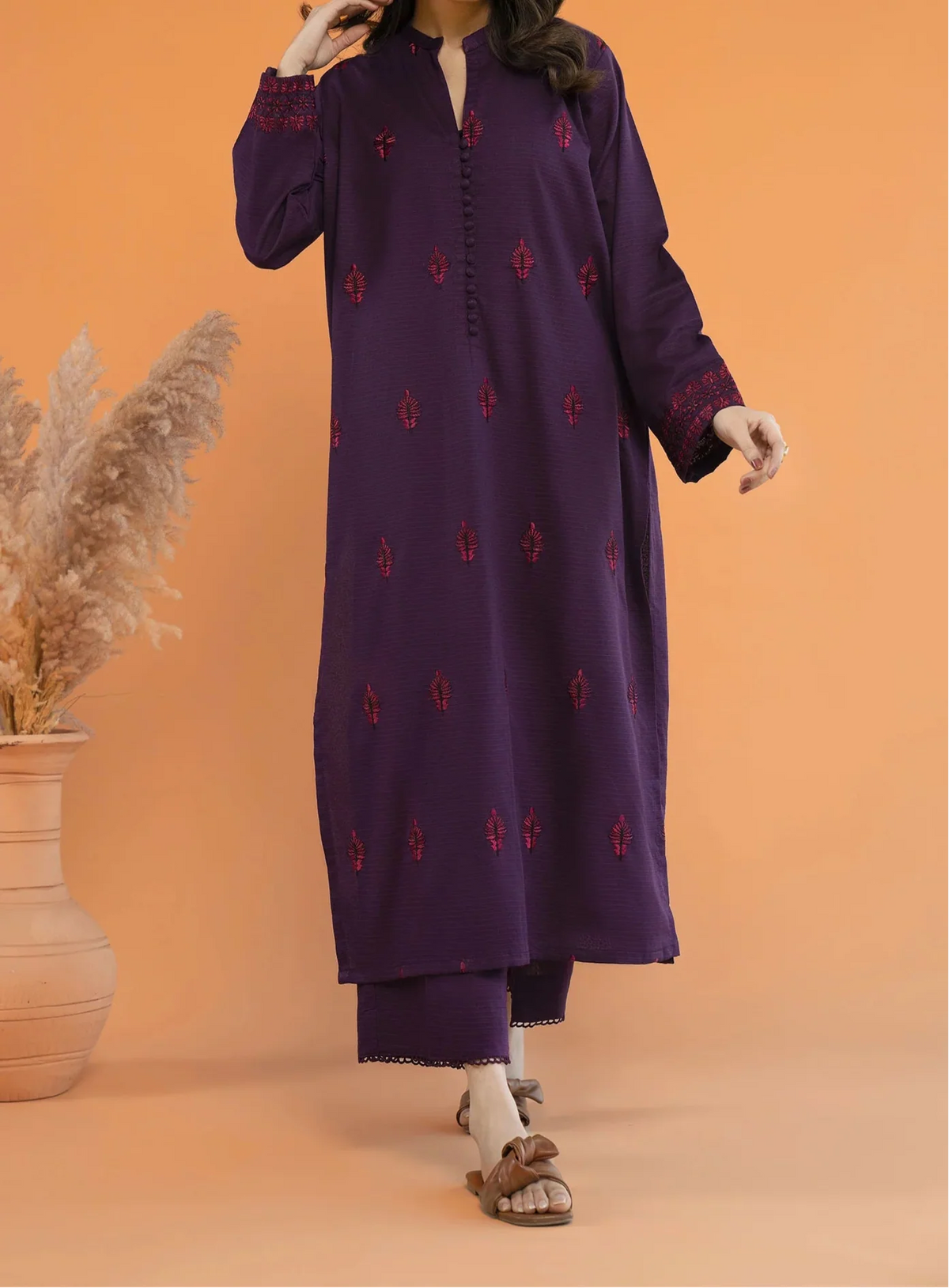 Grace S1258-Embroidered 2pc Lawn Dress